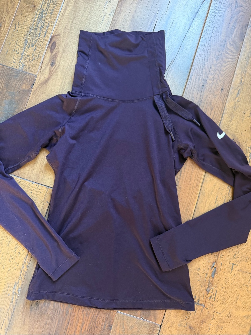 Nike Women's Dri-Fit Long Sleeve Mock Neck Top - Plum